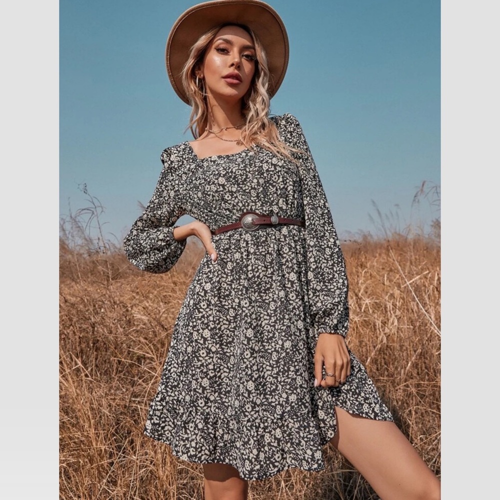 Shein Floral A-Line Dress